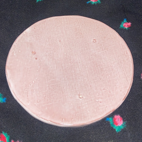 Vintage ceramic decorative small plate or platter dusty rose pink - Picture 3 of 9